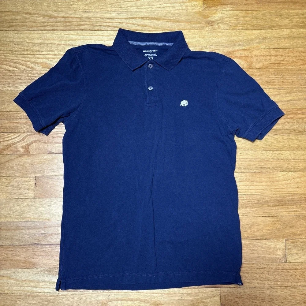 BANANA REPUBLIC REGULAR FIT 100% COTTON SHIRT NAVY Men's Sz SMALL, S